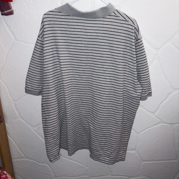 Northcrest Gray Striped Casual Button Down Shirt - Picture 2 of 4